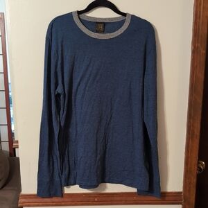 Obey Blue and Gray Long Sleeve Men's Tee